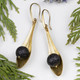 Lava and Brass Earrings