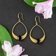 Brass and Onyx Teardrop Earrings