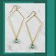 Green Crystal Kite Earrings