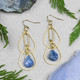 Brass and Kyanite Earrings