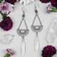 Quartz Teardrop Earrings