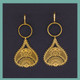 Filigree Teardrop Lotus Earrings