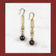 Garnet & Brass Earrings