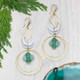 Green Aventurine Clover Earrings