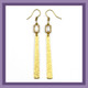 CZ & Brass Drop Earrings