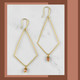 Peach Crystal Kite Earrings