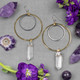 Quartz Hoop Earrings