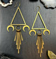 Celestial Triangle Paddle Earrings