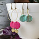 Sculpey Clay & Brass Earrings