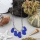 Royal Blue Sea Glass Pebble Necklace