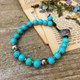 Turquoise Howlite & Leather Bracelet