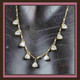 Vintage Crystal and Brass Drop Necklace