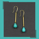 Turquoise Howlite Drop Earrings