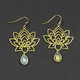Lotus Flower & Teardrop Earrings