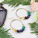 Jewel Tone Hoop Earrings