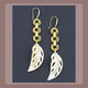 Brass Chain & Shell Earrings
