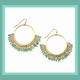 Boho Gemstone Hoop Earrings