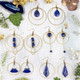 Lapis and Brass Component Earrings