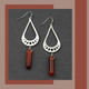 Carnelian Moon Phase Earrings