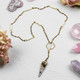 Ocean Jasper and Shell Lariat Necklace