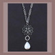 Stainless Paper Clip Chain & Pearl Necklace