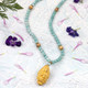 Protection Kuan Yin Amazonite Mala Necklace