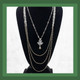 Pyrite Long Layered Necklace