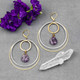 Amethyst Hoop Earrings