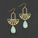 Amazonite Fan Earrings