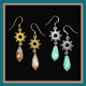 Sunburst & Teardrop Earrings