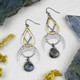 Labradorite Geometric Earrings