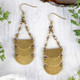 Brass Component and Chain Statement Earrings