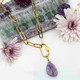 Amethyst Necklace with Carabiner Clasp