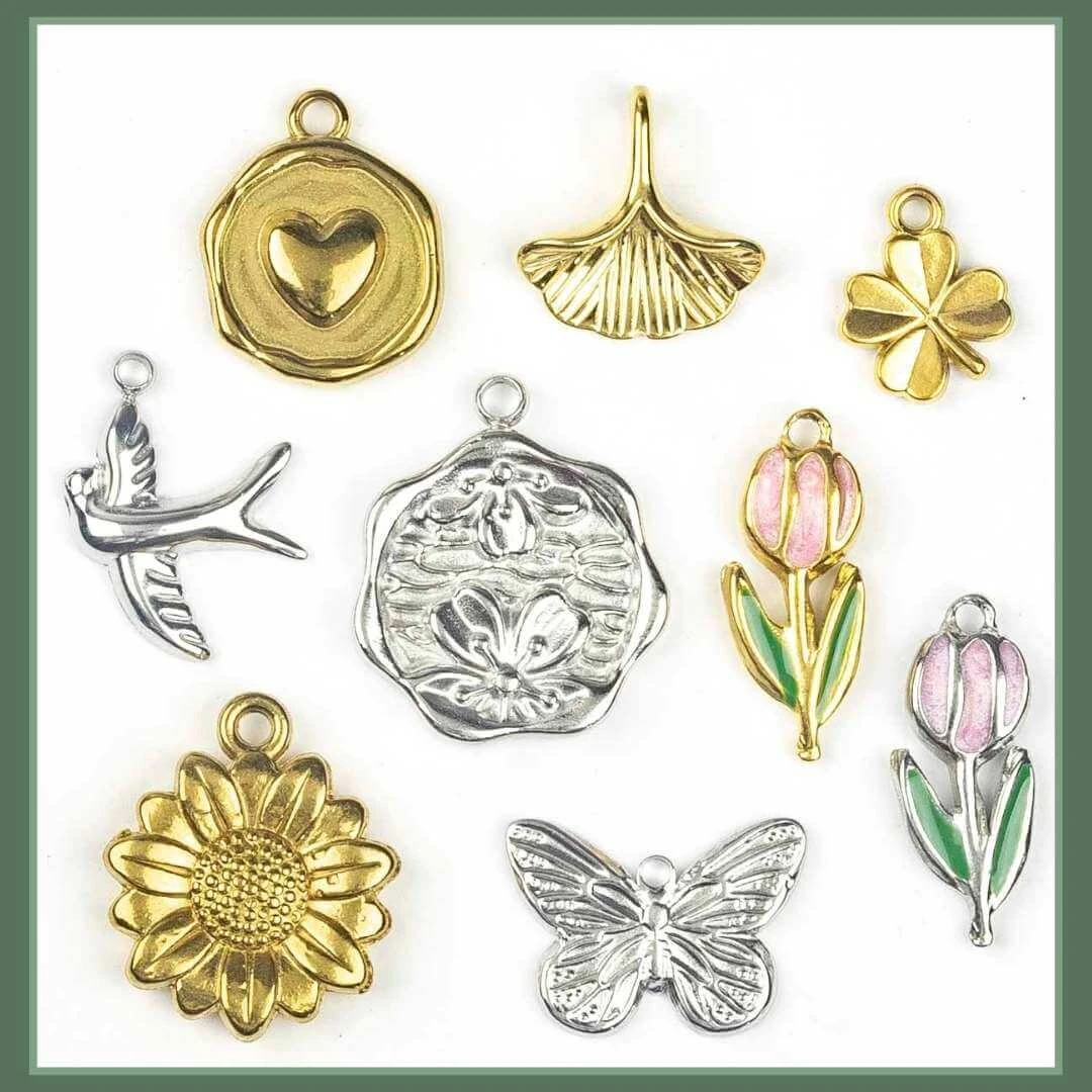 New Stainless Steel Charms