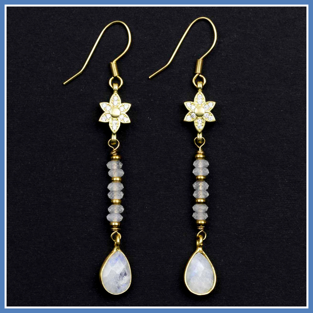 Moonstone Drop Earrings