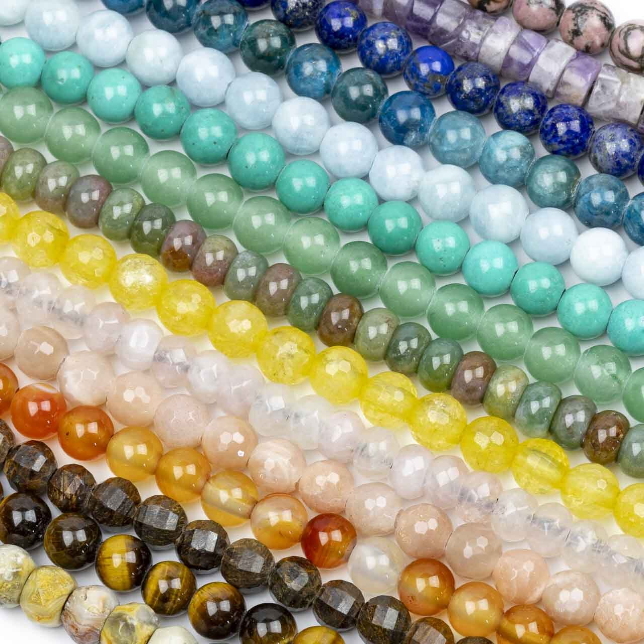 8mm Large Hole Gemstone Beads