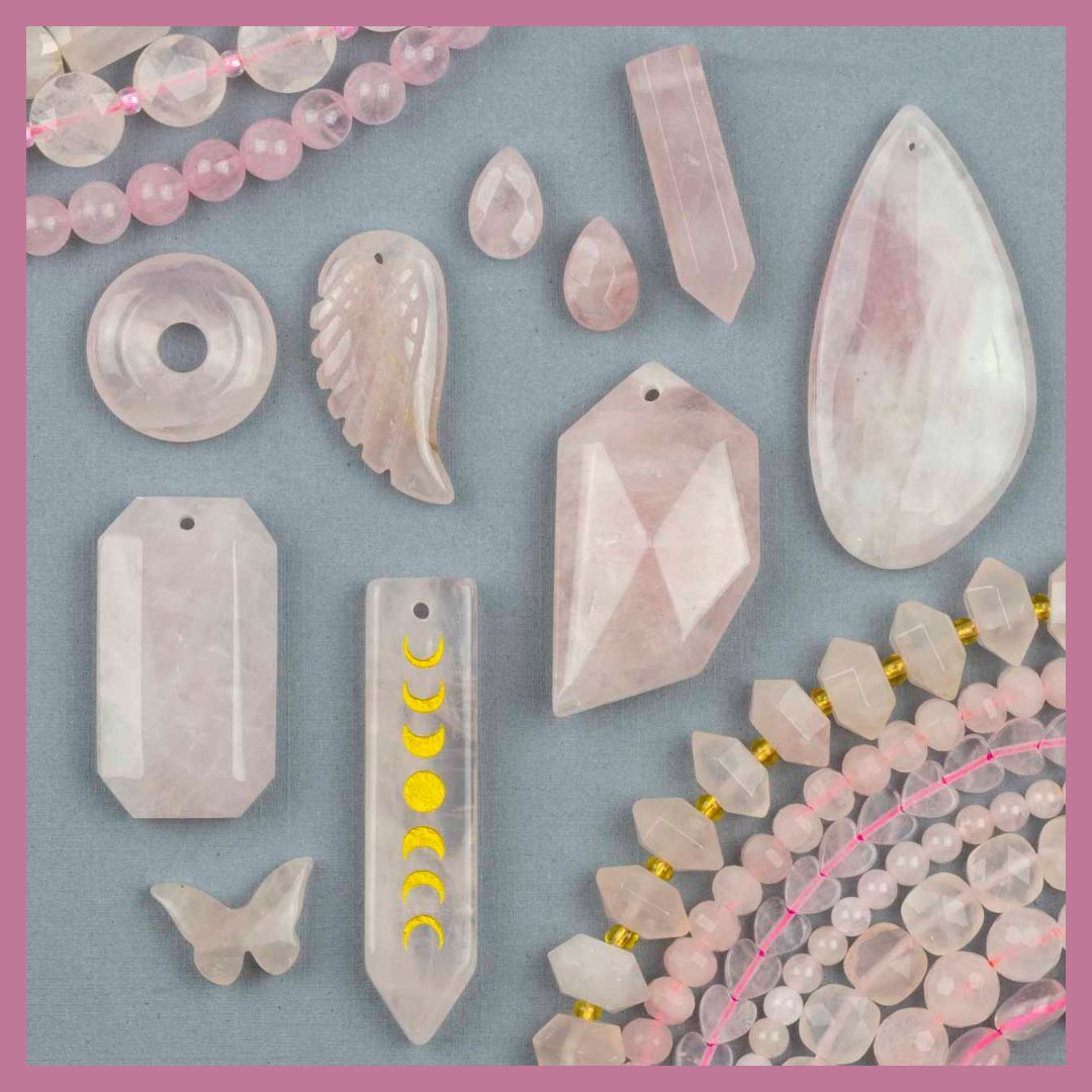 Rose Quartz Beads & Pendants