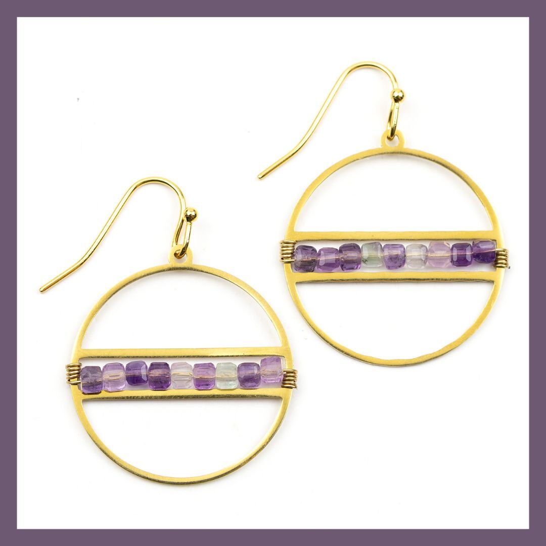 Gemstone Horizon Earrings Gemstone Horizon Earrings