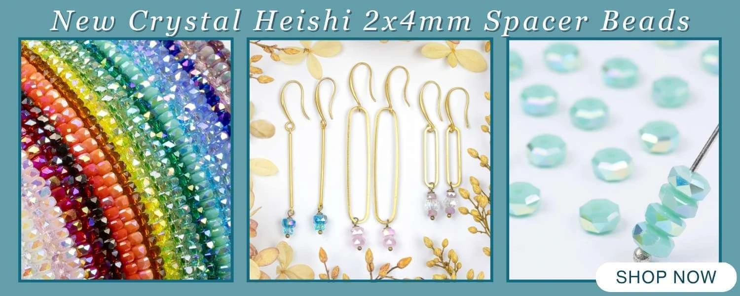 New Crystal Heishi Beads 2x4mm