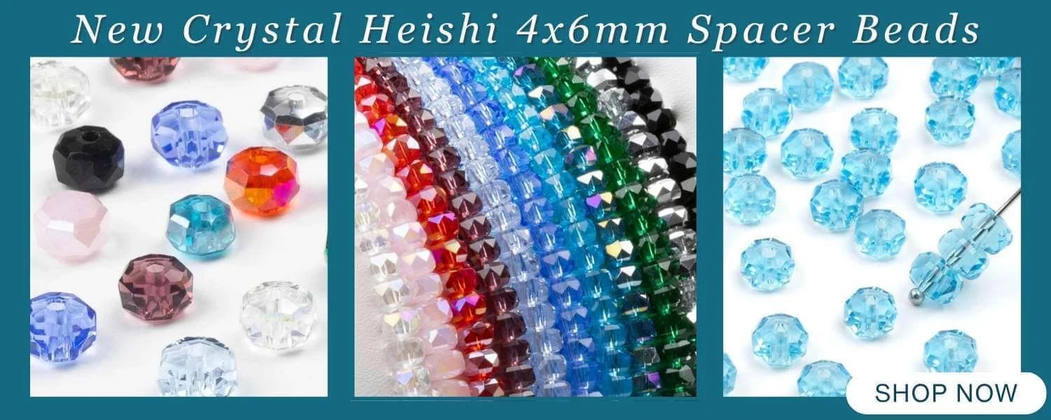 New Crystal Heishi Beads 4x6mm