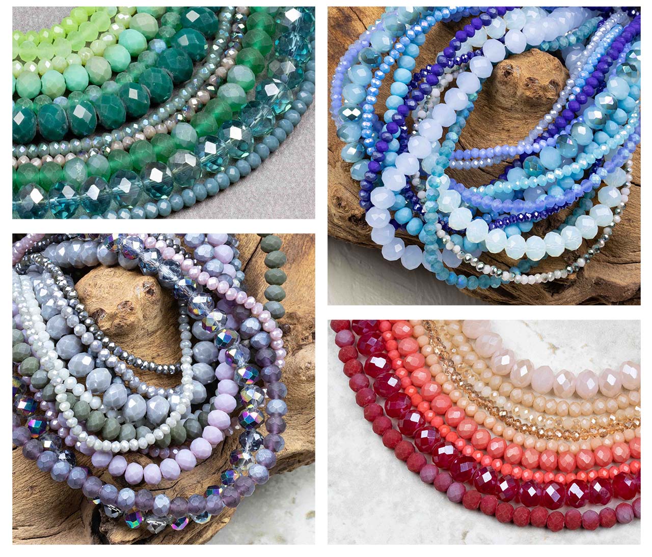 Crystal on sale rondelle beads