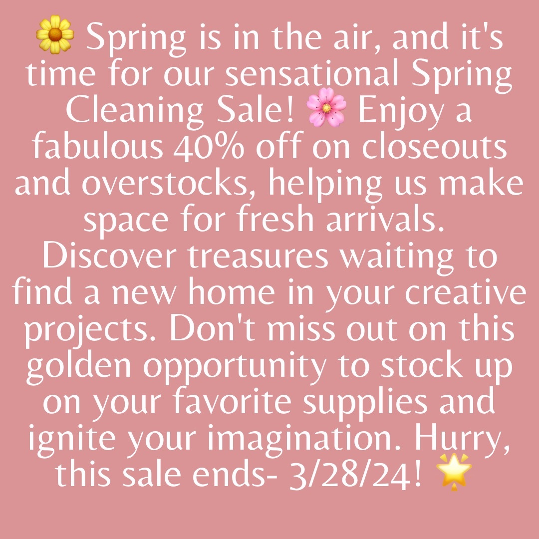 Spring Cleaning Sale! Save 40% on select products!