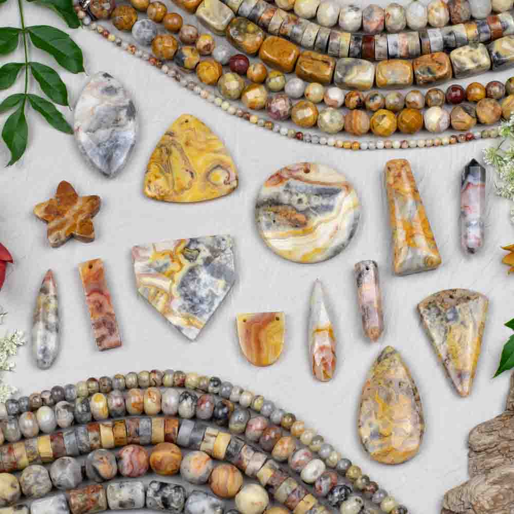 Ancient Agates, Assorted w/Quartz and Carved Beads