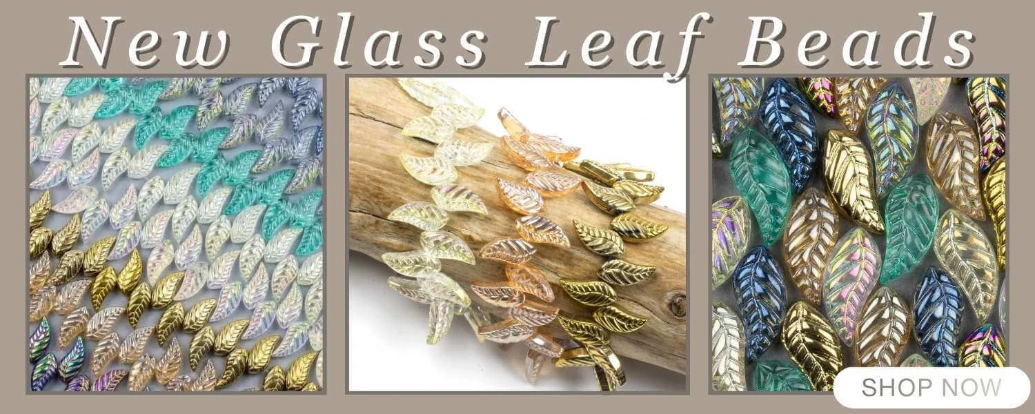 New Glass Leaf Beads
