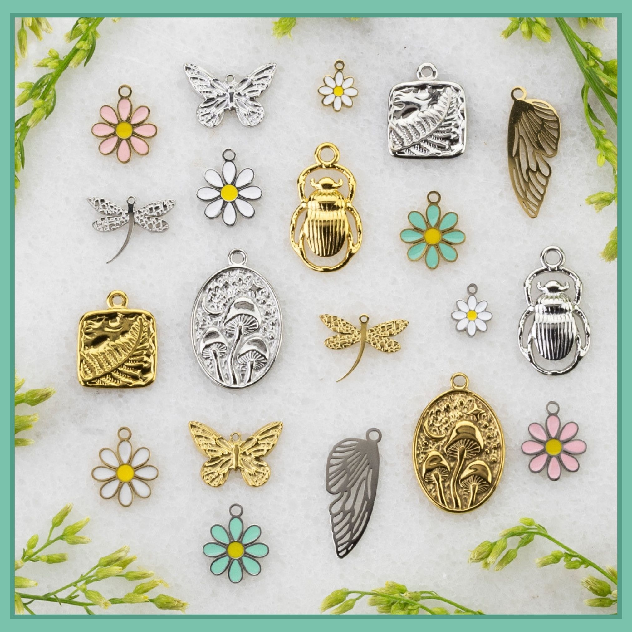 New Stainless Steel Charms