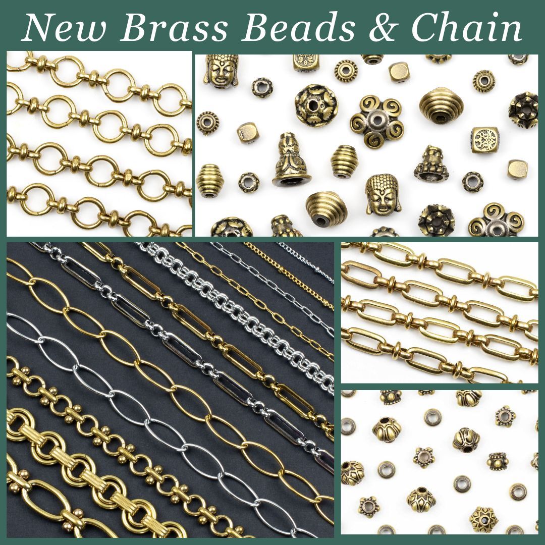 New Brass Beads and Chain