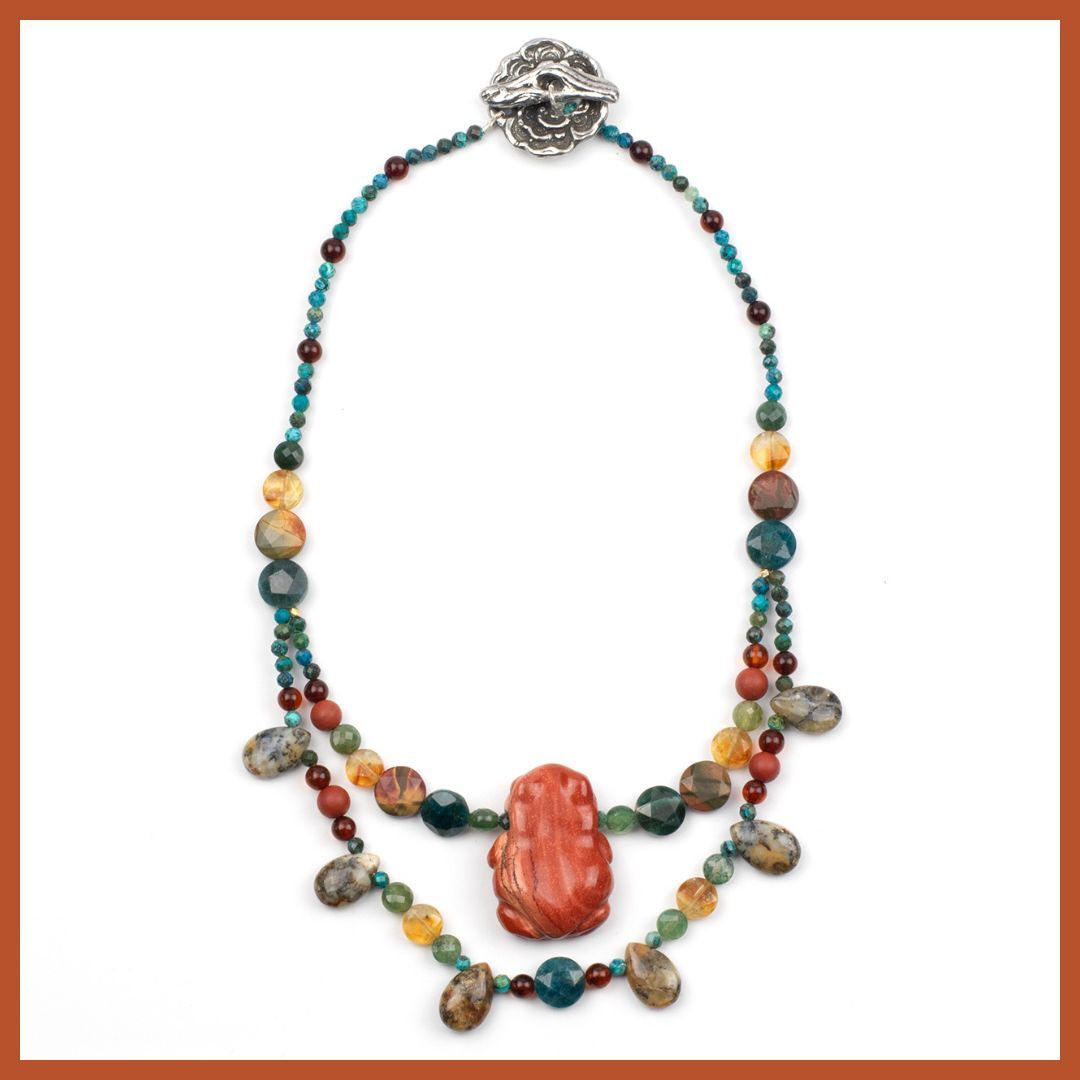 Red Jasper Frog Necklace Red Jasper Frog Necklace