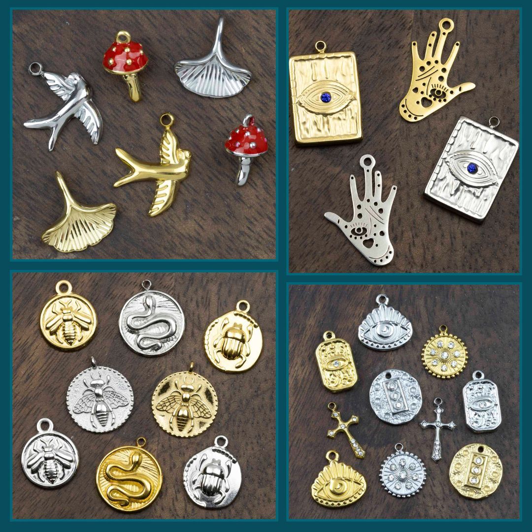 New Stainless Steel Charms