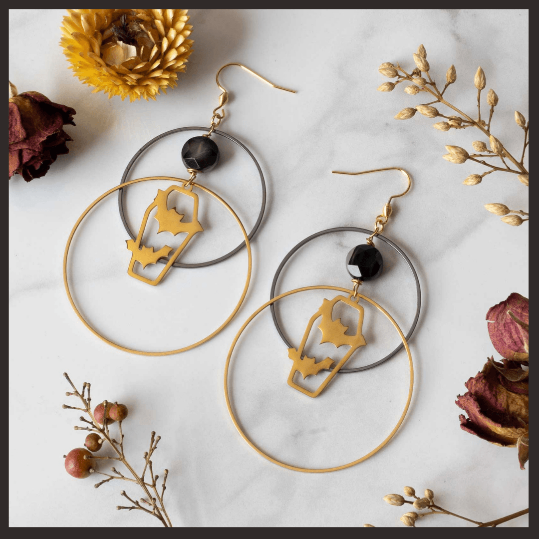 Bat Hoop Earrings