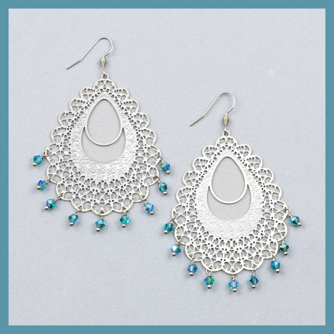 Filigree Teardrop Earrings